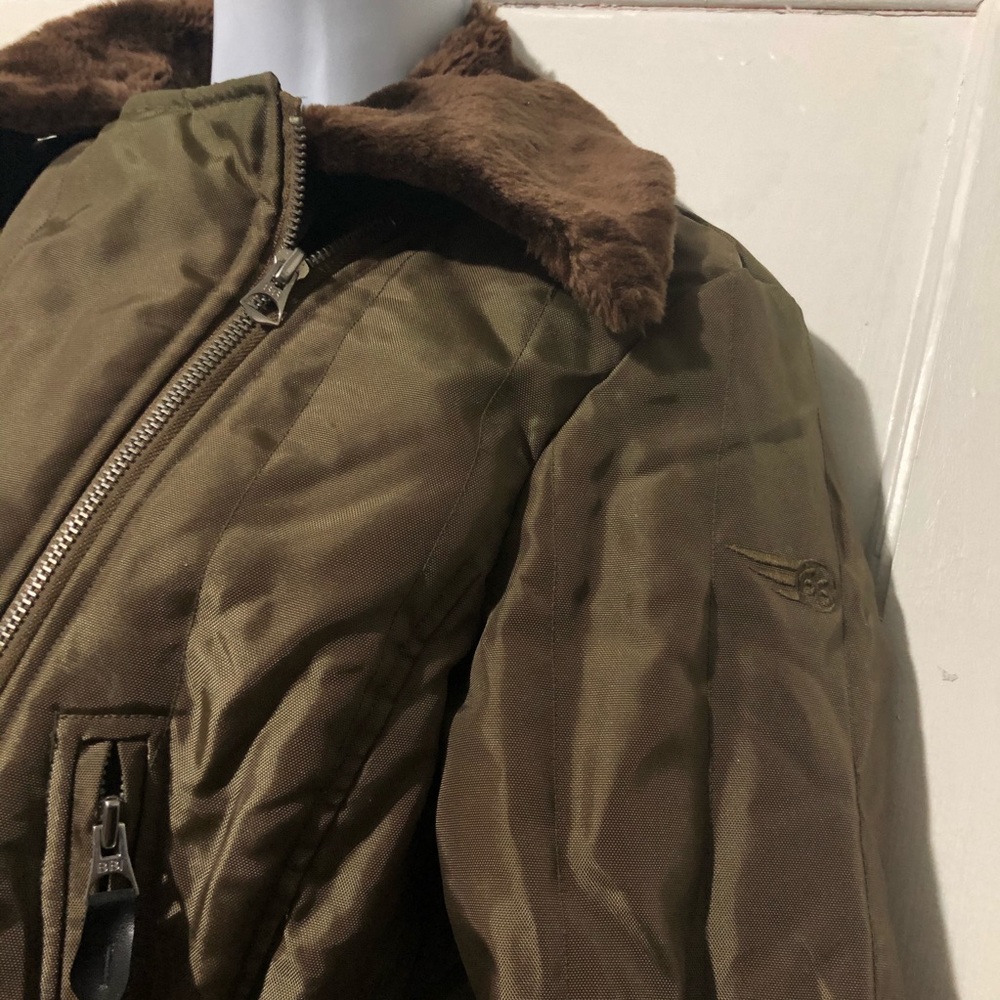 VTG Bomb Boogie Aviator Flight Jacket Zip Fur